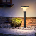 Sleek Black Solar LED Lawn Light Contemporary Outdoor Path Lighting - Lamp Outdoor