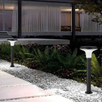 Sleek Black Solar LED Lawn Light Contemporary Outdoor Path Lighting - Lamp Outdoor