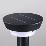 Sleek Modern Black Cylinder LED Solar Path Light with Adjustable Spike & Base - Lamp Outdoor