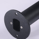 Sleek Modern Black Cylinder LED Solar Path Light with Adjustable Spike & Base - Lamp Outdoor