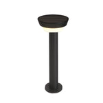 Sleek Modern Black Cylinder LED Solar Path Light with Adjustable Spike & Base - Lamp Outdoor