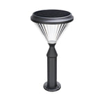 Sleek Solar LED Outdoor Landscape Post Pole Lights - Black Tapered Top - Lamp Outdoor