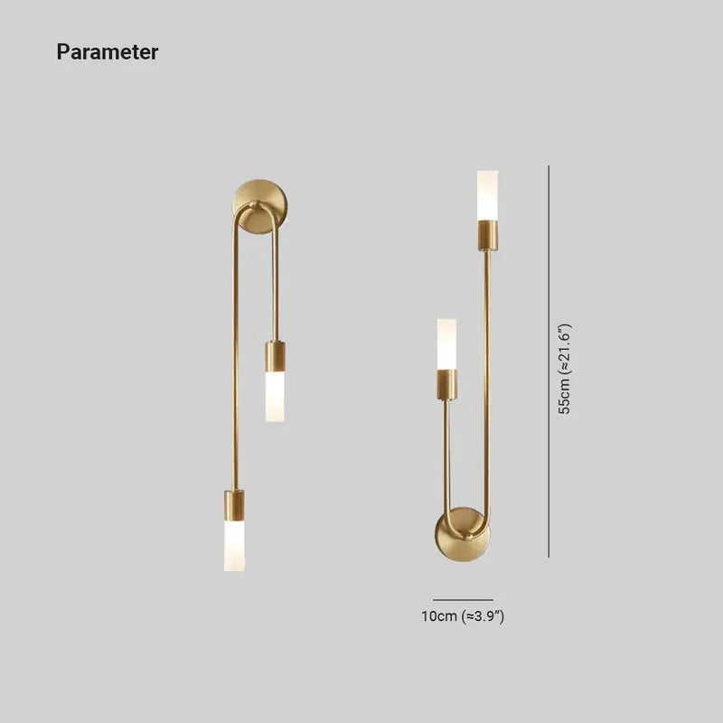 Rime Modern Wall Sconce for Bedeside Gold 2 PCS - Lamp Outdoor