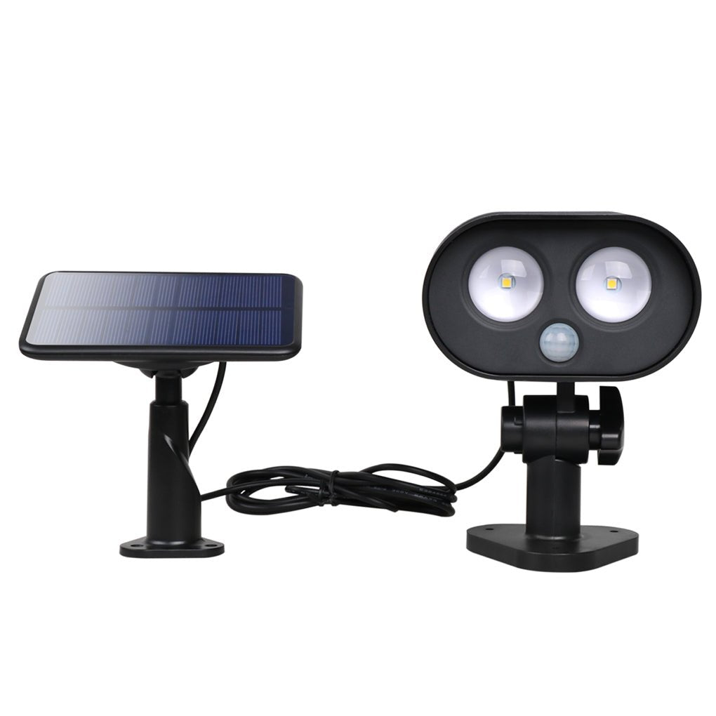 Solar Adjustable LED Outdoor Wall Lamp Wall Sconces Lighting Flood Light - Lamp Outdoor