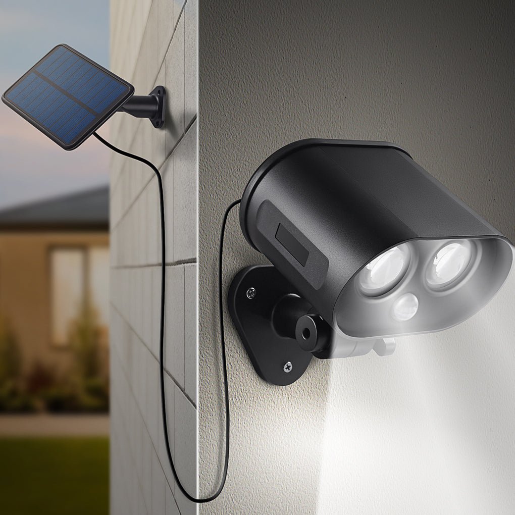 Solar Adjustable LED Outdoor Wall Lamp Wall Sconces Lighting Flood Light - Lamp Outdoor