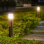 Motion Sensor Black Torchiere Floor Lamp Solar-Powered - Lamp Outdoor