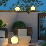 Solar Bubble Lunar Post Light Waterproof Globe Outdoor Lantern Gate Light Outdoor Lamp Landscape Light - Lamp Outdoor