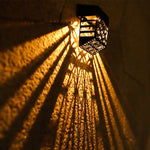 Solar Hollow Outdoor Wall Sconce Lighting Led Fence Wall Lamp Garden Lights - Lamp Outdoor