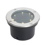 LED Waterproof Ground Dish Lights with Solar Top and Side Emitting Design - Lamp Outdoor
