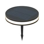 LED Waterproof Ground Dish Lights with Solar Top and Side Emitting Design - Lamp Outdoor
