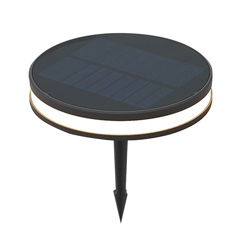 LED Waterproof Ground Dish Lights with Solar Top and Side Emitting Design - Lamp Outdoor