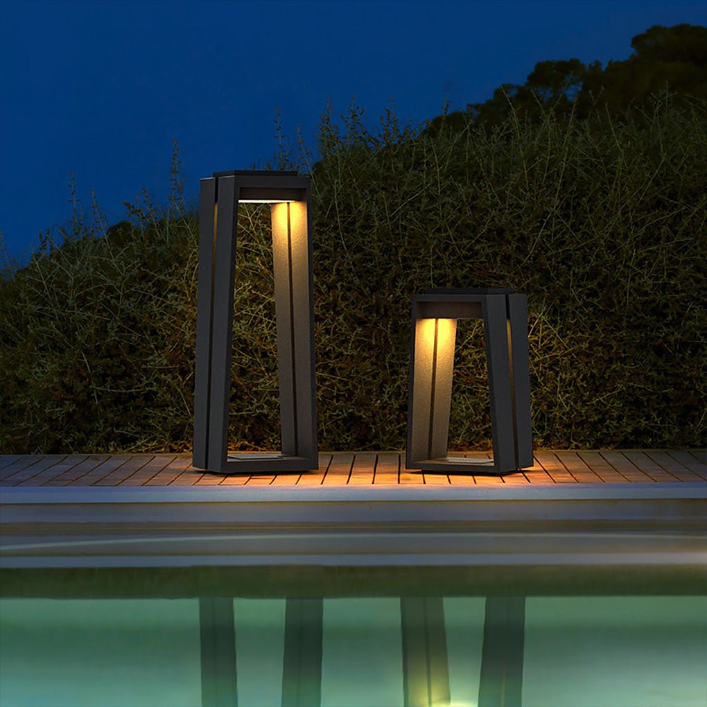 Minimalist Trapezoid Solar Light Waterproof LED Outdoor Illumination - Lamp Outdoor