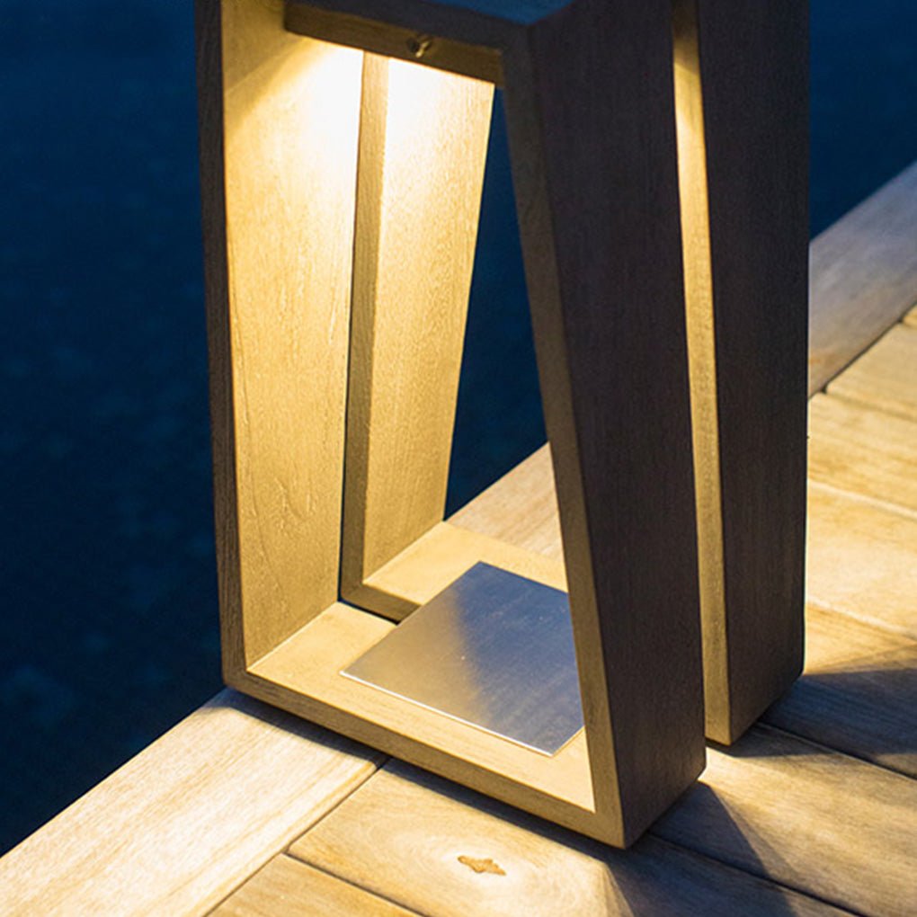 Minimalist Trapezoid Solar Light Waterproof LED Outdoor Illumination - Lamp Outdoor