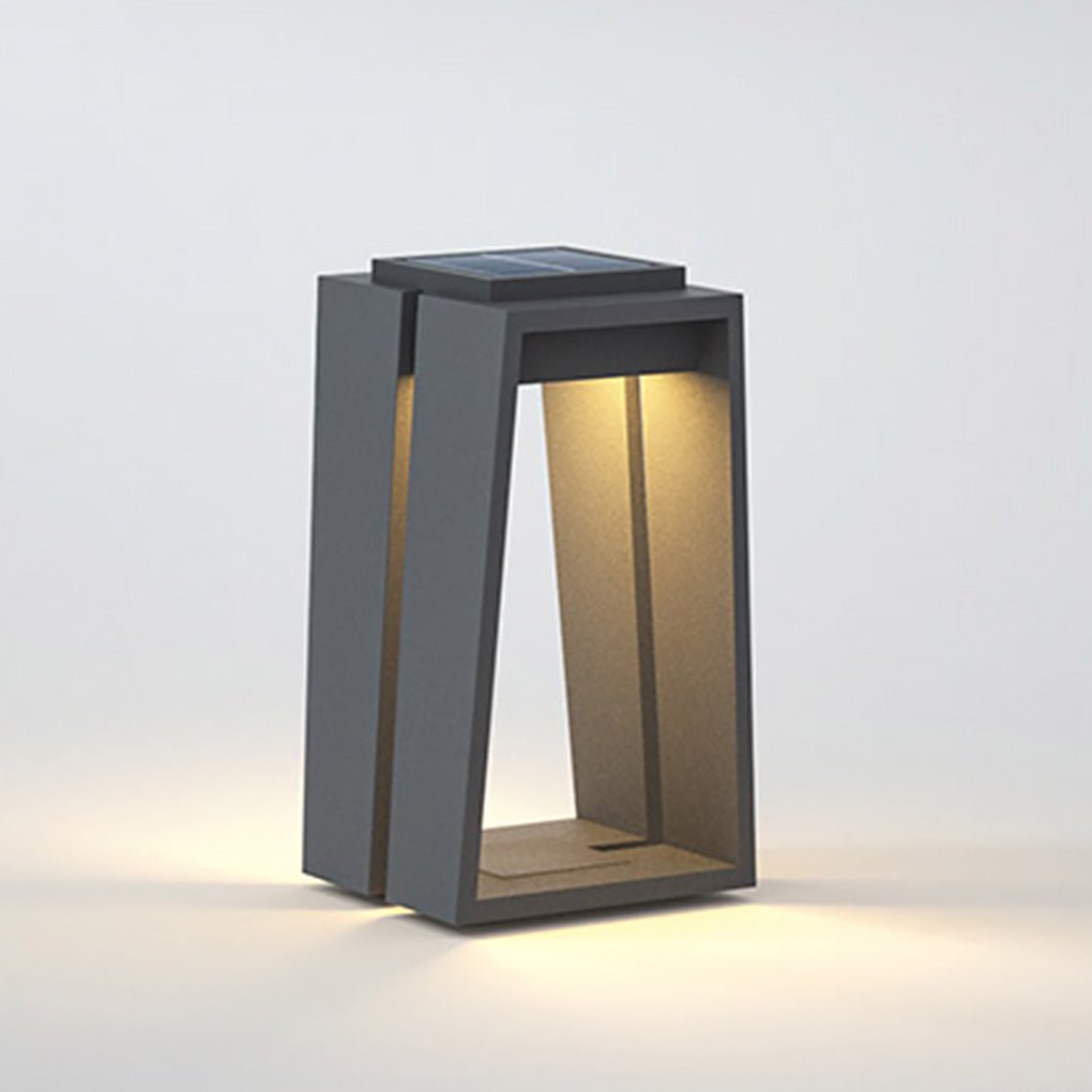 Minimalist Trapezoid Solar Light Waterproof LED Outdoor Illumination - Lamp Outdoor