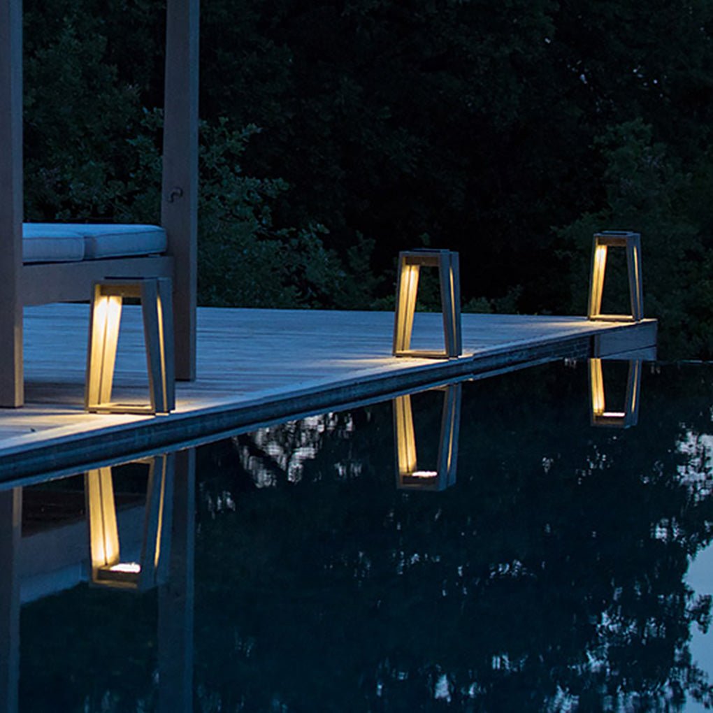 Minimalist Trapezoid Solar Light Waterproof LED Outdoor Illumination - Lamp Outdoor