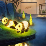 Solar Lifelike Panda and Bamboo Garden Animal Lamp Modern Outdoor Lawn Decor - Lamp Outdoor