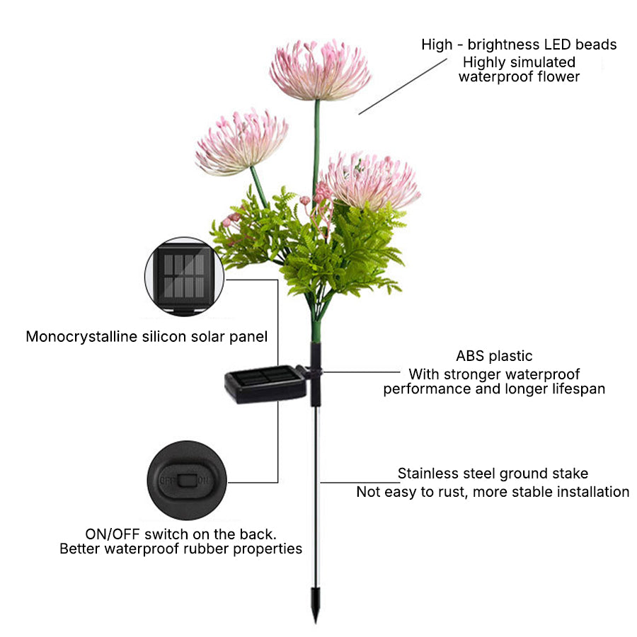 Outdoor Gardens Landscape Lighting Solar Waterproof - Lamp Outdoor