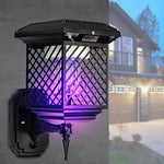 Black Landscape Lighting Solar-Powered Waterproof Stainless Steel - Lamp Outdoor