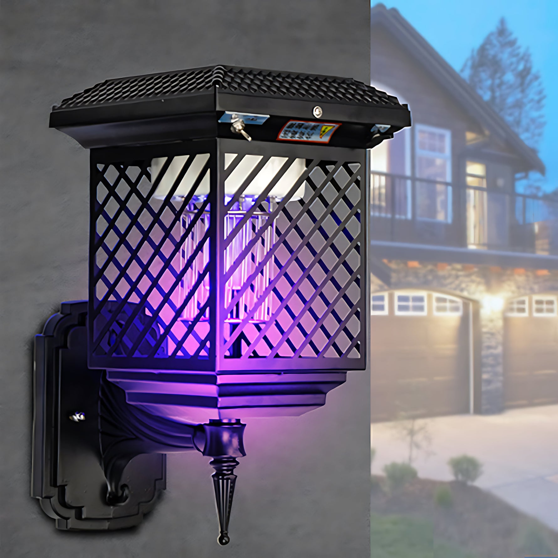 Black Landscape Lighting Solar-Powered Waterproof Stainless Steel - Lamp Outdoor