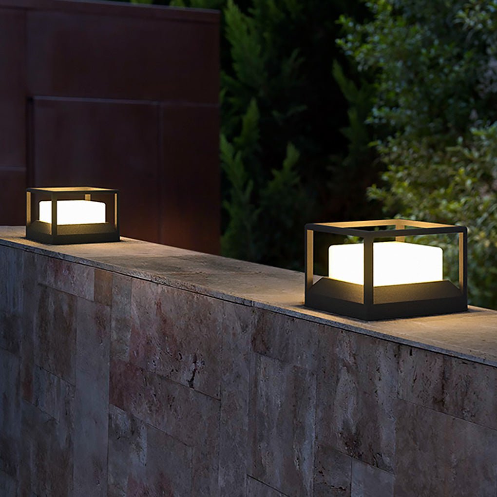 Solar Outdoor Courtyard Fence Post Light Waterproof LED Landscape Lighting - Lamp Outdoor