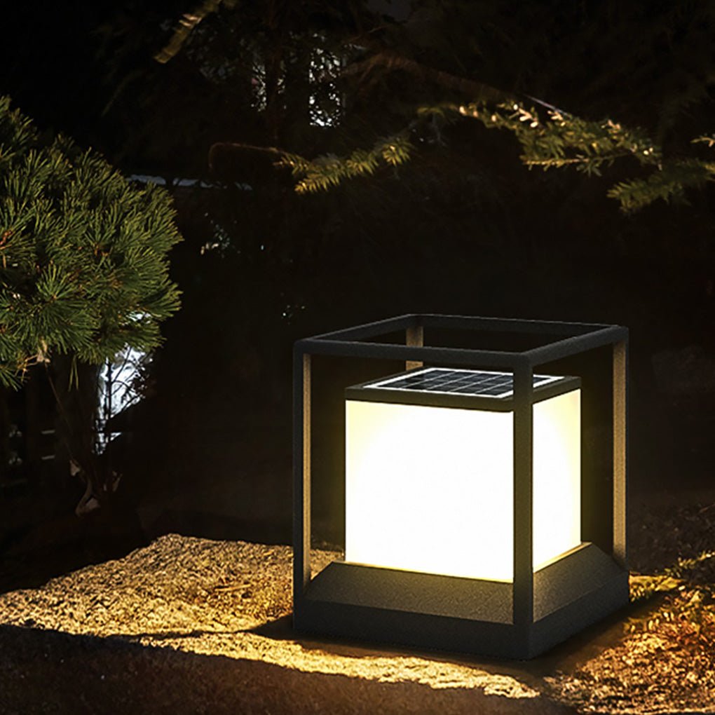 Solar Outdoor Courtyard Fence Post Light Waterproof LED Landscape Lighting - Lamp Outdoor