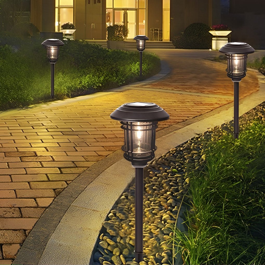 Durable Solar Outdoor Lights with Stainless Steel and Glass - Lamp Outdoor
