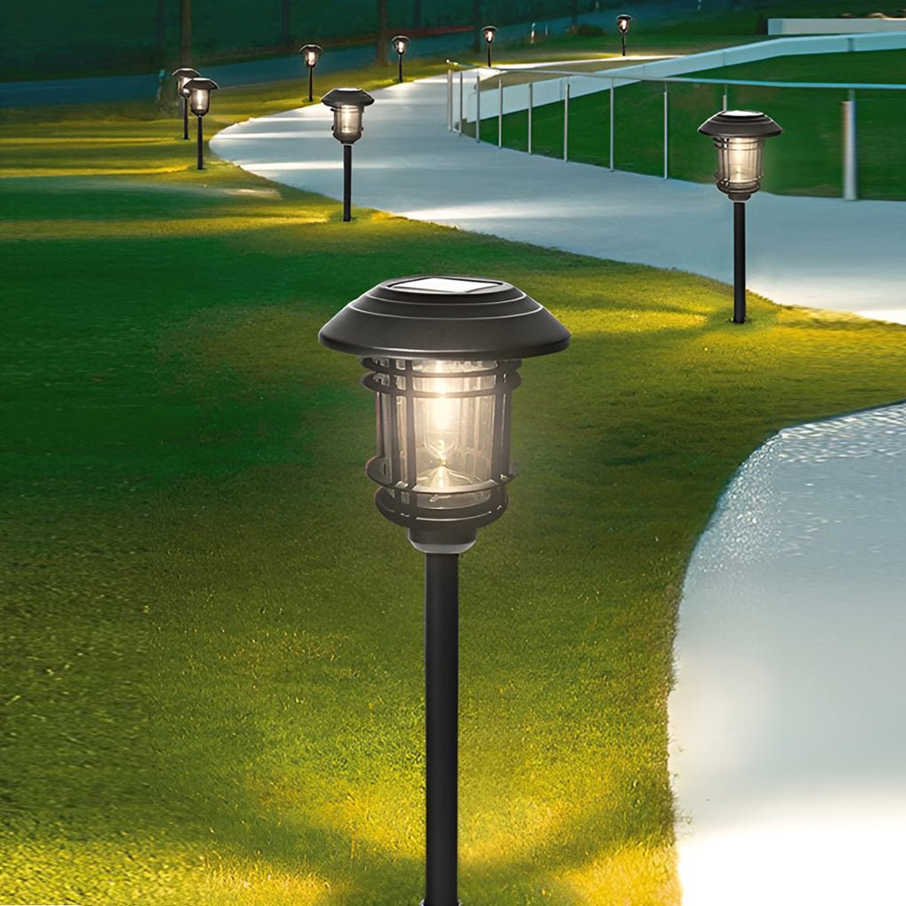 Durable Solar Outdoor Lights with Stainless Steel and Glass - Lamp Outdoor