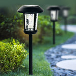 Elegant LED Solar Post Lights with Water Glass Lens - Lamp Outdoor