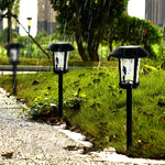 Elegant LED Solar Post Lights with Water Glass Lens - Lamp Outdoor