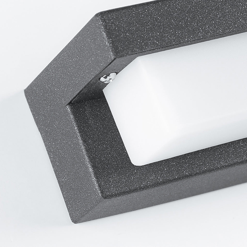Contemporary Rectangle Weatherproof Stainless Steel Outdoor Wall Light - Lamp Outdoor