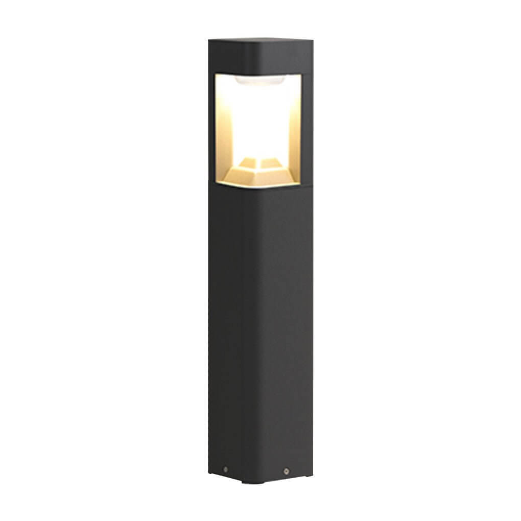 Triple-Side Emitting Solar LED Garden Bollard Lights Heart Design & Weatherproof - Lamp Outdoor