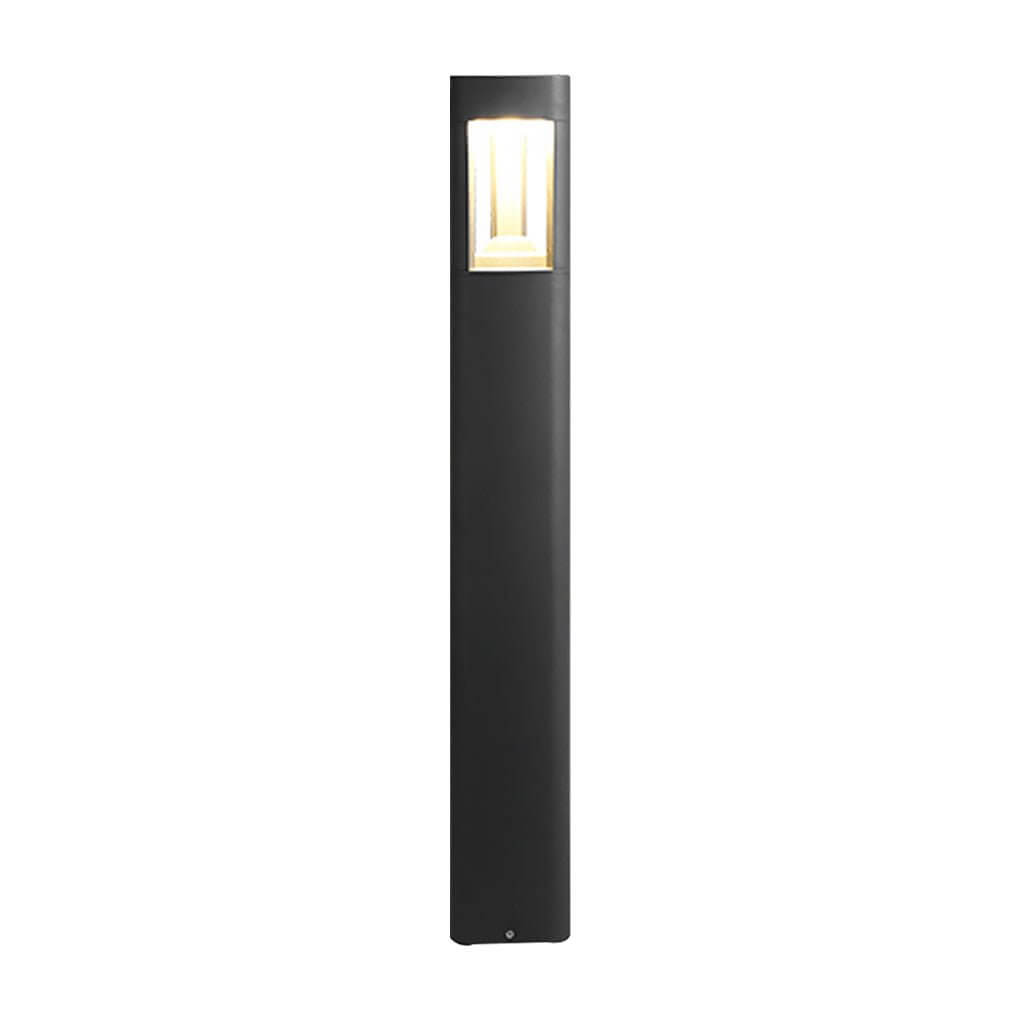 Triple-Side Emitting Solar LED Garden Bollard Lights Heart Design & Weatherproof - Lamp Outdoor