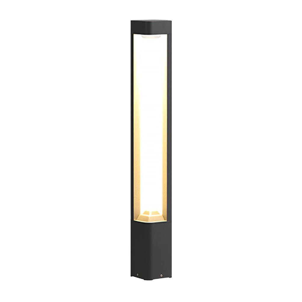 Triple-Side Emitting Solar LED Garden Bollard Lights Heart Design & Weatherproof - Lamp Outdoor