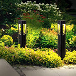 Triple-Side Emitting Solar LED Garden Bollard Lights Heart Design & Weatherproof - Lamp Outdoor