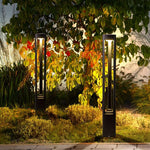 Triple-Side Emitting Solar LED Garden Bollard Lights Heart Design & Weatherproof - Lamp Outdoor