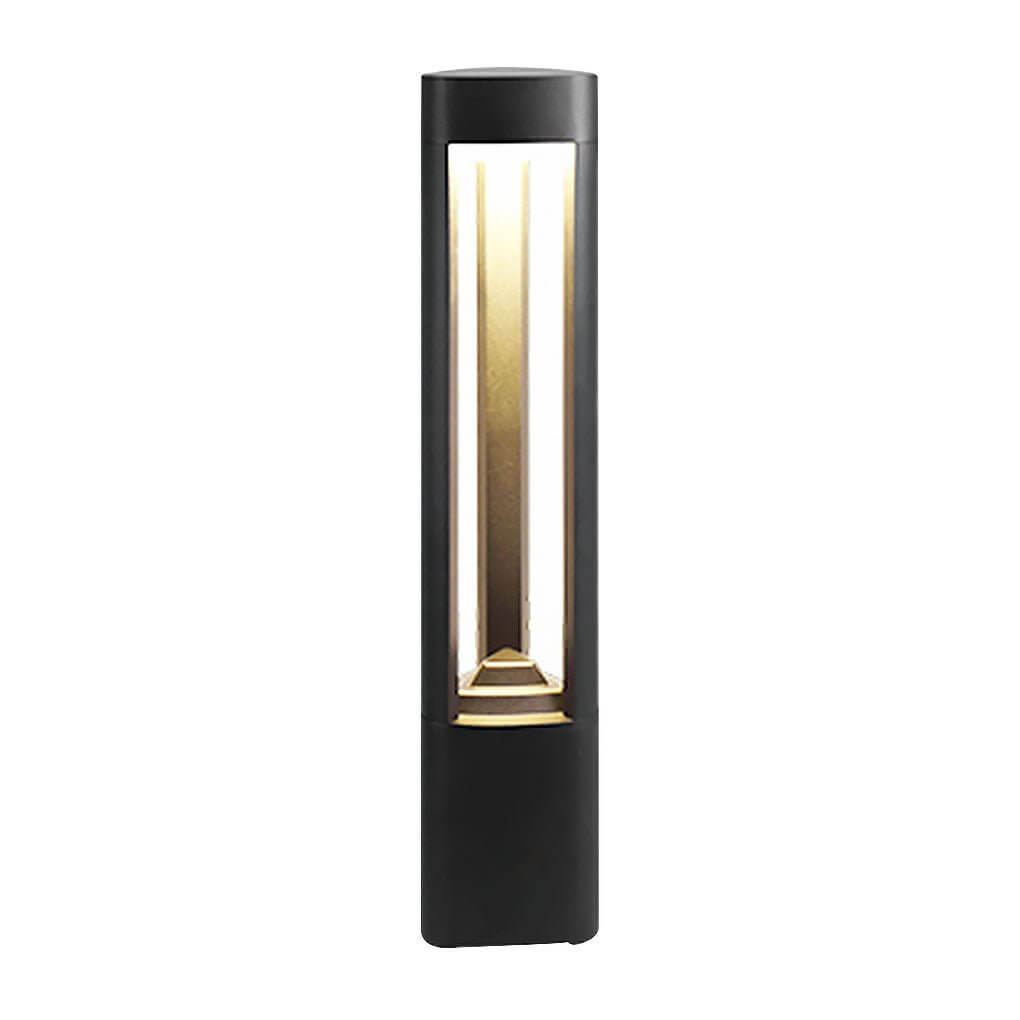 Triple-Side Emitting Solar LED Garden Bollard Lights Heart Design & Weatherproof - Lamp Outdoor