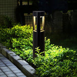Triple-Side Emitting Solar LED Garden Bollard Lights Heart Design & Weatherproof - Lamp Outdoor