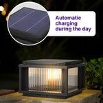 Waterproof Outdoor Pillar Solar Lights Retro Style - Lamp Outdoor