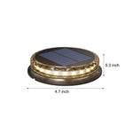 Solar-Powered LED Black Disc Pathway Lights - 4 Pack Outdoor Lighting - Lamp Outdoor
