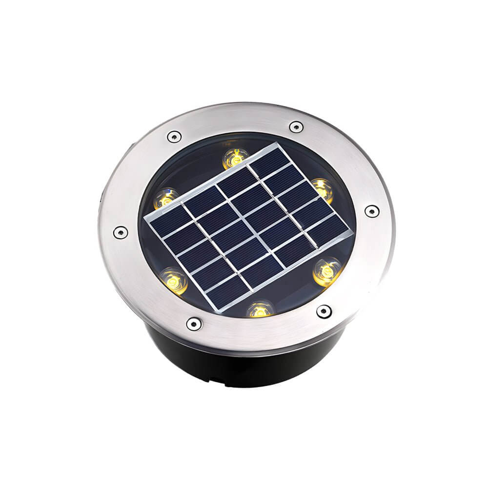 Solar Powered LED Metal Well Light - Lamp Outdoor
