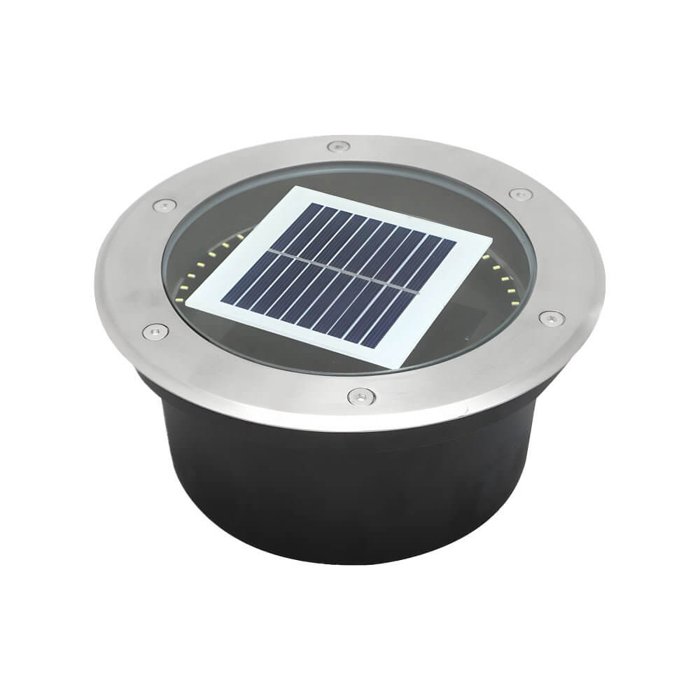 Solar Powered LED Metal Well Light - Lamp Outdoor