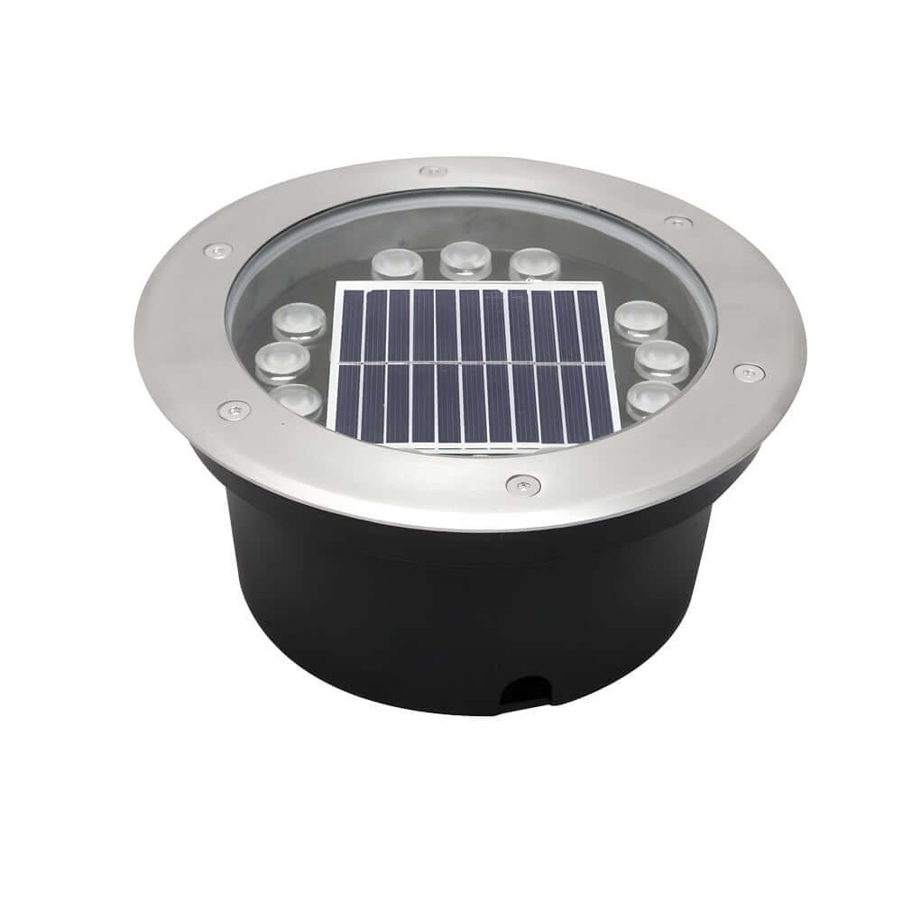 Solar Powered LED Metal Well Light - Lamp Outdoor