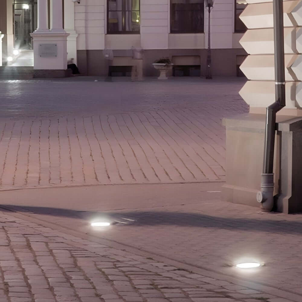Solar Powered LED Metal Well Light - Lamp Outdoor