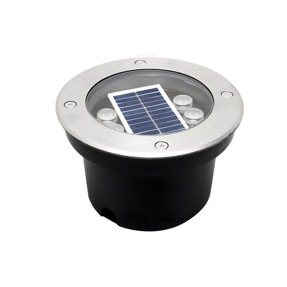 Solar Powered LED Metal Well Light - Lamp Outdoor