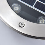 Solar Powered LED Metal Well Light - Lamp Outdoor