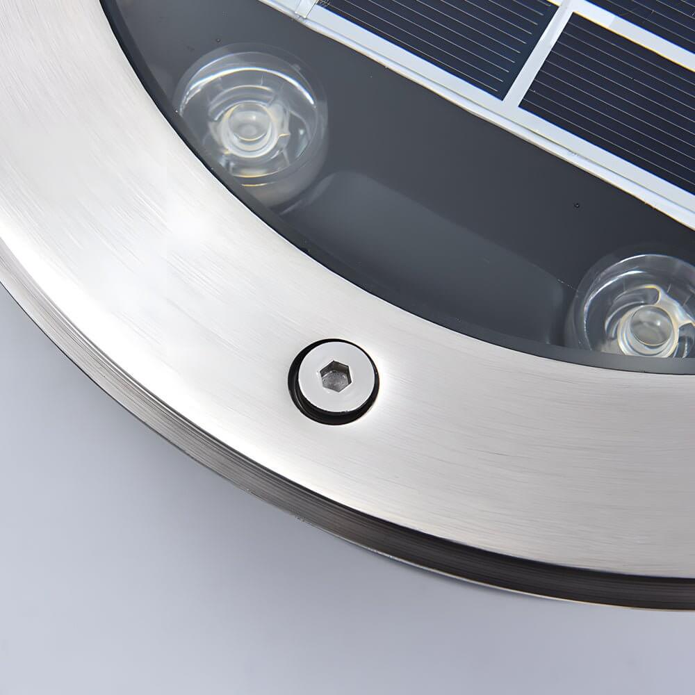 Solar Powered LED Metal Well Light - Lamp Outdoor