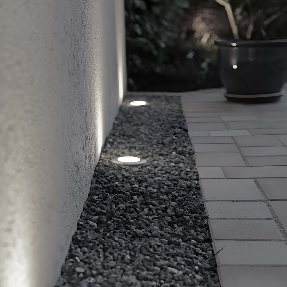 Solar Powered LED Metal Well Light - Lamp Outdoor
