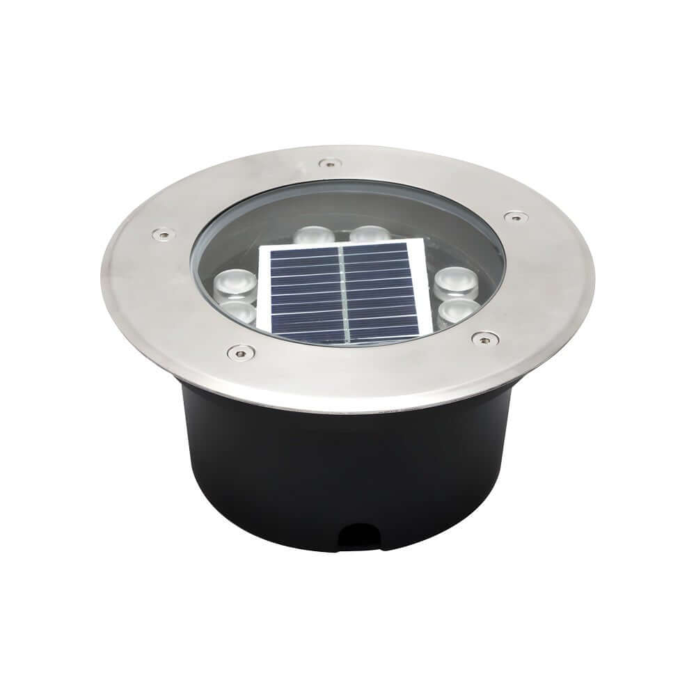 Solar Powered LED Metal Well Light - Lamp Outdoor