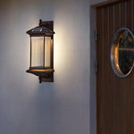 Vintage Striped Glass Shade IP55 Waterproof Retro Solar Lights Outdoor - Lamp Outdoor