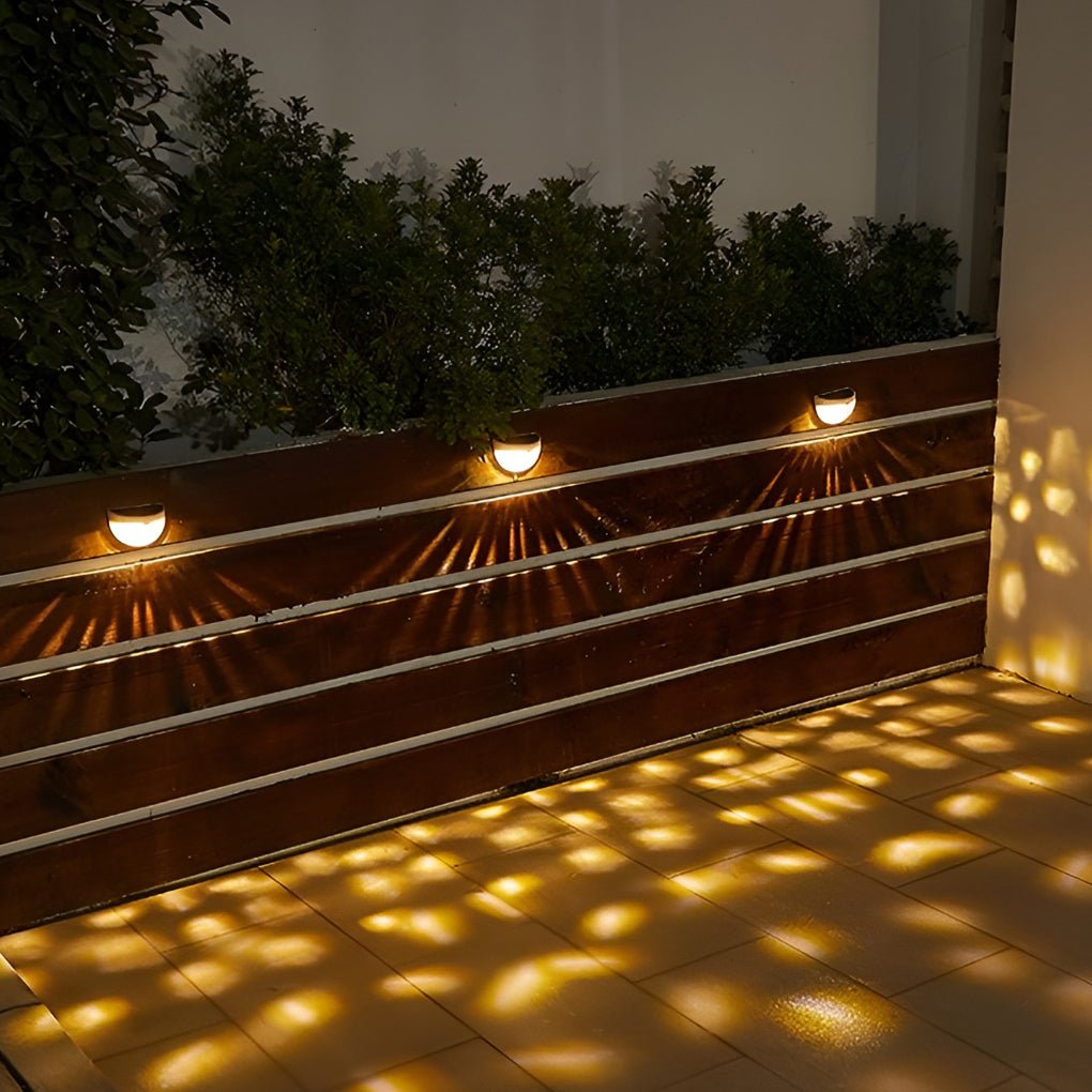 4 Pcs Solar Stair Lights Outdoor Step Lights LED Garden Lights Wall Mounted Lights - Lamp Outdoor